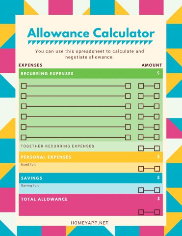 Allowance calculator